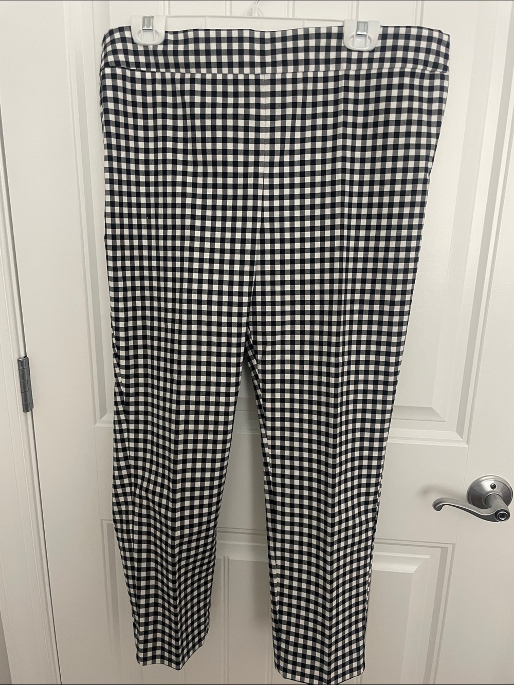 Talbots Black & White Gingham Cropped Pants